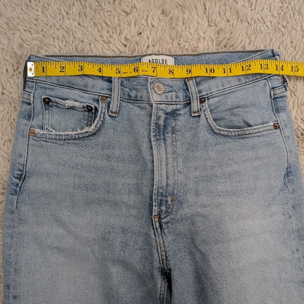AGOLDE Merrel High Rise Straight Leg Raw Hem Jeans - Picture 9 of 11